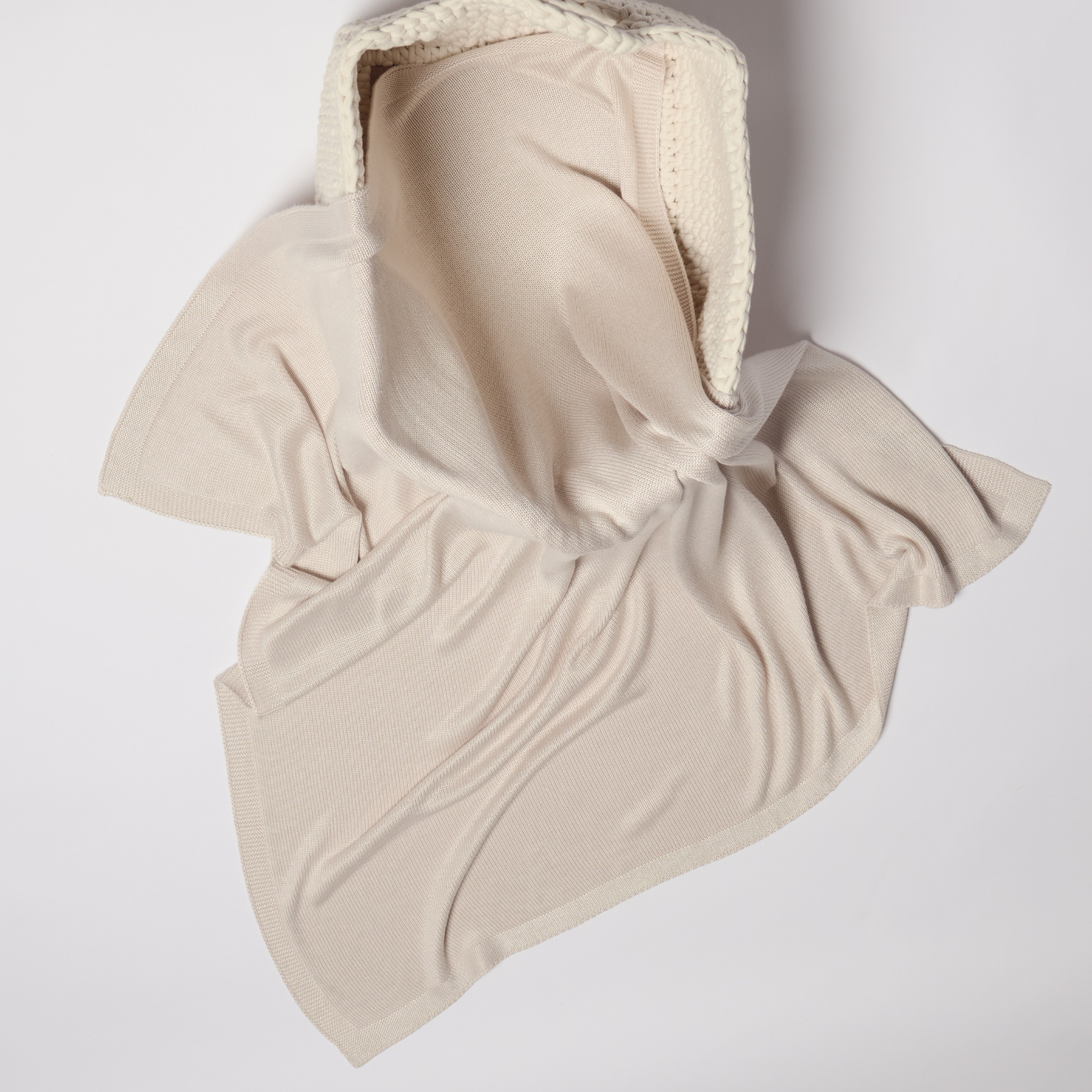 🎋 Bamboo Knitted Cooling Baby Blanket Oat Beige