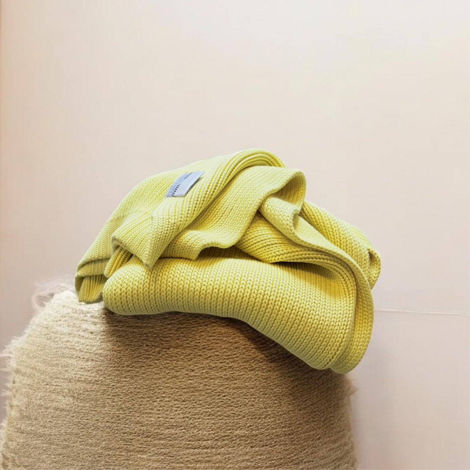 Lemon Zest bright yellow Woven Woven 3kg bead-free bamboo weighted blanket for kids